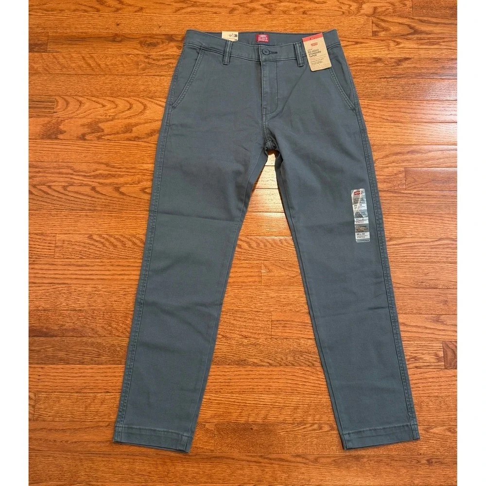 Levi's XX Chino Pants Fits Mens 29x29 Standard Taper Blue Gray Stretch Twill